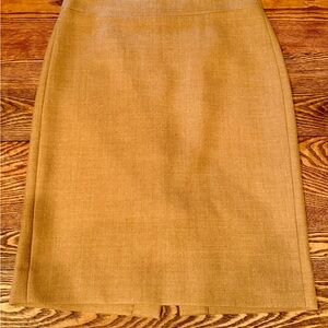 J. Crew Tan Lined Pencil Skirt Knee-Length